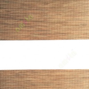 Brown orange beige color vertical lines and horizontal textured stripes and transparent net finished backgrounds zebra blind